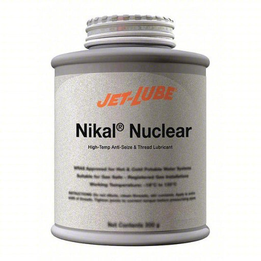 Jet-Lube 13502 Nuclear Grade Anti-Seize 0.5 lb Container Size, Brush-Top Can, Nickel, Graphite, Nikal Nuclear - KVM Tools Inc.KV30WK64