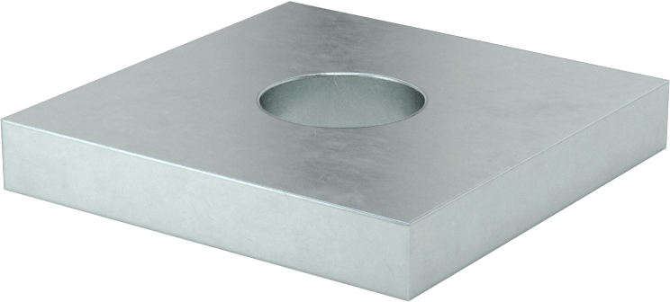McMaster 3133T13 Strut Channel Square Washer, for 1/2" Diameter Rod, Zinc-Plated Steel