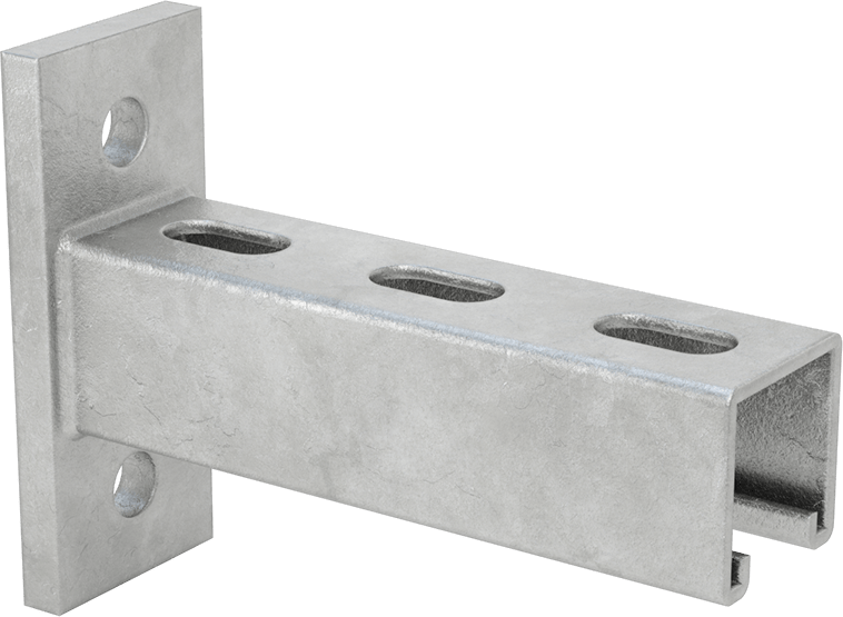 McMaster 3188T403 Strut Channel with Mounting Plate, Slotted Hole, Galvanized Steel