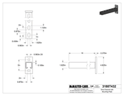 McMaster 3188T403 Strut Channel with Mounting Plate, Slotted Hole, Galvanized Steel