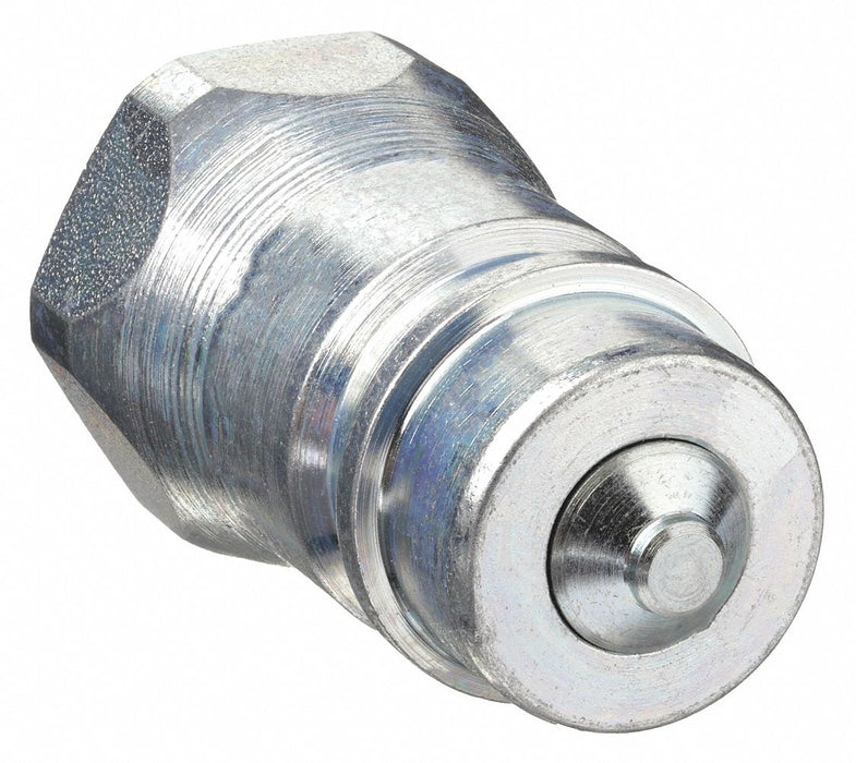 Pioneer 8010-4P Hydraulic Quick Connect Hose Coupling, Plug x Female NPT Threaded, Steel, Plug, Ball, Poppet