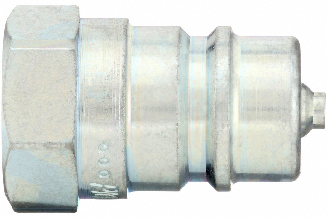 Pioneer 4010-3P Hydraulic Quick Connect Hose Coupling, Plug x Female NPT Threaded, Steel, Plug, Sleeve