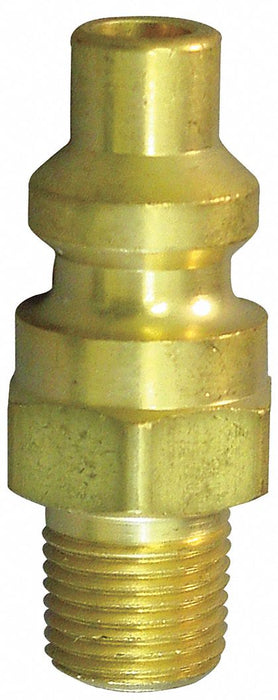 Hansen A4L Quick Coupler Plug for Acetylene, UNF 9/16 in LH, Brass, Red Color Code, 15 psig Max, OSHA Compliant