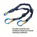 3M DBI - Sala 1246032 Shock - Absorbing Lanyard Shock Pack, Aluminum Rebar Hook, Aluminum Snap Hook, 2 Legs - KVM Tools Inc.KV31KM12
