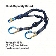 3M DBI - Sala 1246032 Shock - Absorbing Lanyard Shock Pack, Aluminum Rebar Hook, Aluminum Snap Hook, 2 Legs - KVM Tools Inc.KV31KM12