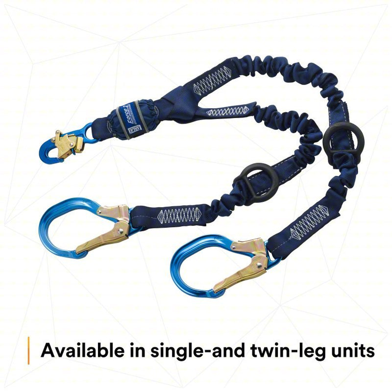 3M DBI - Sala 1246032 Shock - Absorbing Lanyard Shock Pack, Aluminum Rebar Hook, Aluminum Snap Hook, 2 Legs - KVM Tools Inc.KV31KM12