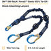 3M DBI - Sala 1246032 Shock - Absorbing Lanyard Shock Pack, Aluminum Rebar Hook, Aluminum Snap Hook, 2 Legs - KVM Tools Inc.KV31KM12
