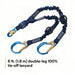3M DBI - Sala 1246032 Shock - Absorbing Lanyard Shock Pack, Aluminum Rebar Hook, Aluminum Snap Hook, 2 Legs - KVM Tools Inc.KV31KM12