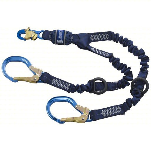 3M DBI - Sala 1246032 Shock - Absorbing Lanyard Shock Pack, Aluminum Rebar Hook, Aluminum Snap Hook, 2 Legs - KVM Tools Inc.KV31KM12