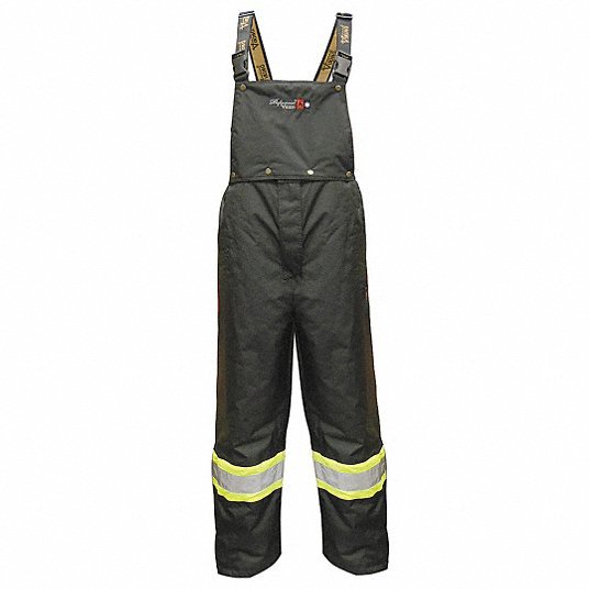 Viking 3907FRP - XL Flame - Resistant Rain Bib Pants ANSI Class E, XL (39 in x 31 1/2 in), Black, Polyester - KVM Tools Inc.KV31TV87