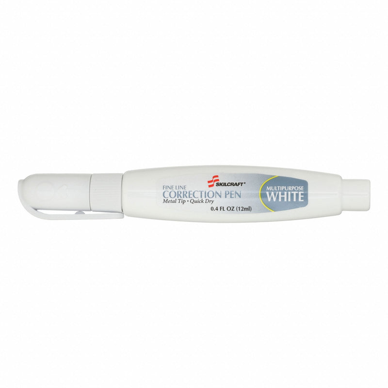 Ability One 7510-01-386-1609 Correction Pen, 12 mL Correction Fluid Volume, Quick-Dry, Pen Tip