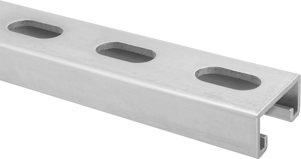 McMaster 3310T513 Strut Channel, Low-Profile Slotted Hole, Zinc-Plated Steel, 10 ft Long, 1-5/8" Width