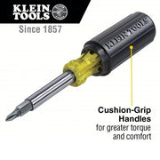 Klein 32500 Multi - Bit Screwdriver / Nut Driver, 11 - in - 1, Ph, Sl, Sq, Torx Bits, 6 - Piece, 8 Tips - KVM Tools Inc.KV2RKT1