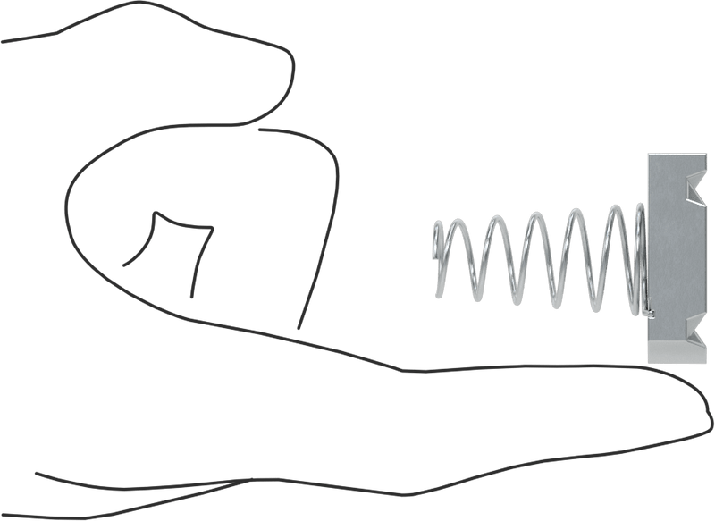 McMaster 3259T14 Spring-Loaded Strut Channel Nut, Zinc-Plated Steel, 3/8"-16 Thread, for 1-5/8" High Channel