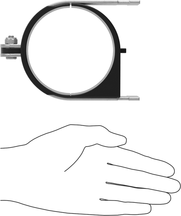 McMaster 32625T36 Strut-Mount Vibration-Damping Routing Clamp with TPE Rubber Cushion, Zinc-Plated Steel, 3-1/2" ID, for 3 Pipe Size, 3600 lb