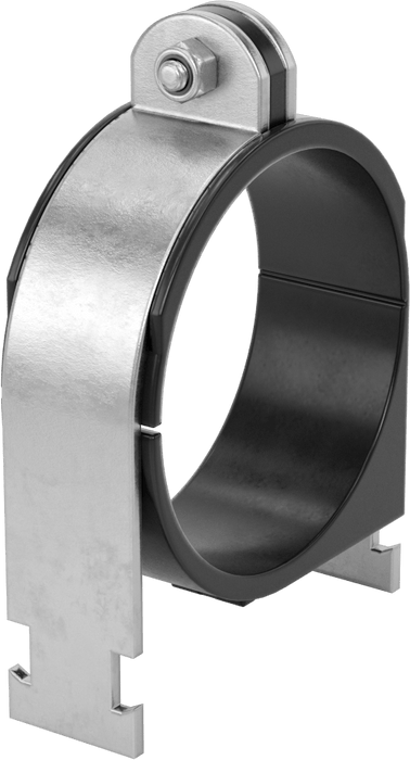 McMaster 32625T36 Strut-Mount Vibration-Damping Routing Clamp with TPE Rubber Cushion, Zinc-Plated Steel, 3-1/2" ID, for 3 Pipe Size, 3600 lb