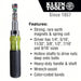 Klein 32807MAG Hollow Round Shank Multi BitNut Driver 9 1/2 in Overall Lg, 4 in Bolt Clearance, SAE - KVM Tools Inc.KV369X63
