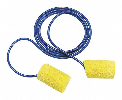 3M 3111101  E-A-R Classic Ear Plugs, Corded, Cylinder, 29 dB NRR, Yellow, PK200