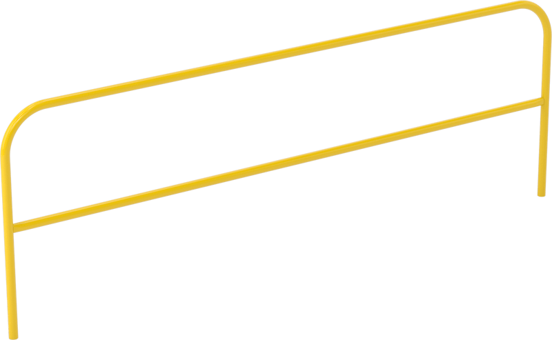 McMaster 3294T53 No-Drill Railing, Powder-Coated Steel, 10 ft Long, 42" Top Rail Height, OSHA Compliant, Yellow