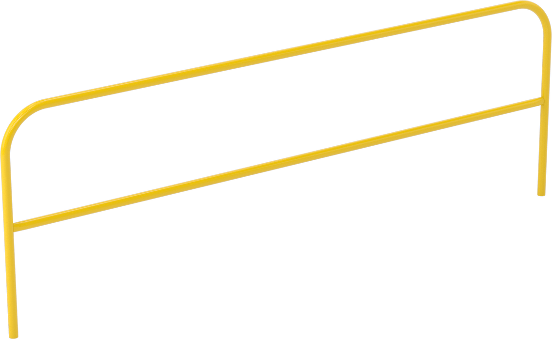 McMaster 3294T53 No-Drill Railing, Powder-Coated Steel, 10 ft Long, 42" Top Rail Height, OSHA Compliant, Yellow