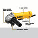 DeWalt DWE402N Angle Grinder 11 A, 11,000 RPM Max. Speed, Paddle, Adj Guard/Lock - Off Switch - KVM Tools Inc.KV32NL62