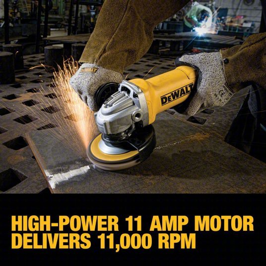 DeWalt DWE402N Angle Grinder 11 A, 11,000 RPM Max. Speed, Paddle, Adj Guard/Lock - Off Switch - KVM Tools Inc.KV32NL62