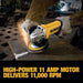 DeWalt DWE402N Angle Grinder 11 A, 11,000 RPM Max. Speed, Paddle, Adj Guard/Lock - Off Switch - KVM Tools Inc.KV32NL62