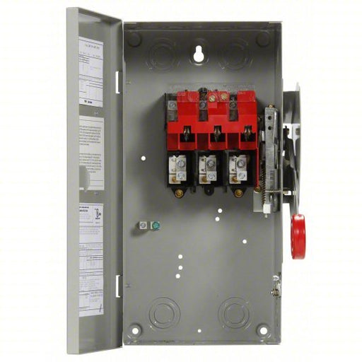 Eaton DH361UGK Safety Switch Non - Fusible, 30 A, Three Phase, 600V AC, Galvanized Steel, Indoor - KVM Tools Inc.KV32UJ59