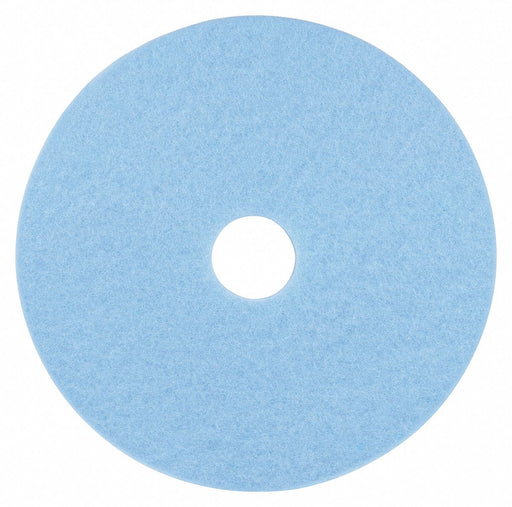 3M 3050 Burnishing Pad, Sky Blue, 27 in Dia, Polyester, 3,000 RPM Max Speed, Round, 5 PK