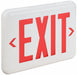 Dual-Lite EVEURW Exit Sign, LED, White, Red, 1 or 2 Faces, Ceiling/End/Wall, Not Battery Powered, 1.4 W Fixture Watt