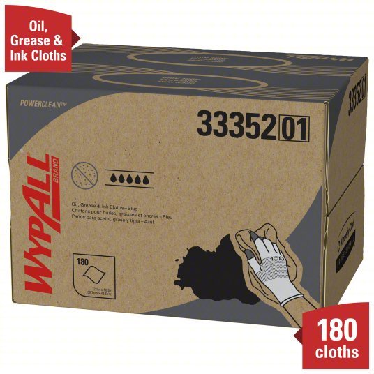 Kimberly Clark 33352 Dry Wipe Dispenser Box, WYPALL®, 180 Sheets, Meltblown, Blue - KVM Tools Inc.KV2VHX3