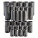 Proto J54215 Impact Socket Set: 1/2 in Drive Size, 30 Pieces, (15) 6 - Point, (15) 6 - Point, Black Oxide - KVM Tools Inc.KV33HE18