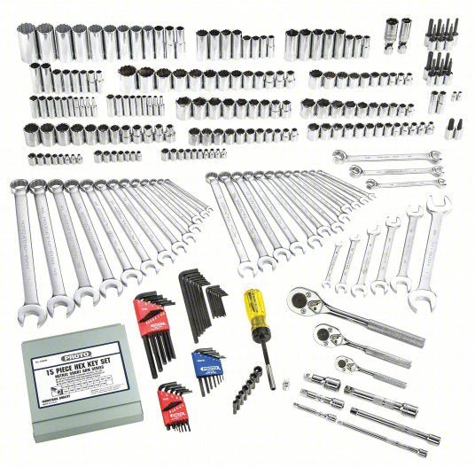 Proto J47303 Socket Wrench Set 1/4 in_3/8 in_1/2 in Drive Size, 302 Pieces, (43) 12 Point/(51) 6 - Point - KVM Tools Inc.KV33TA25