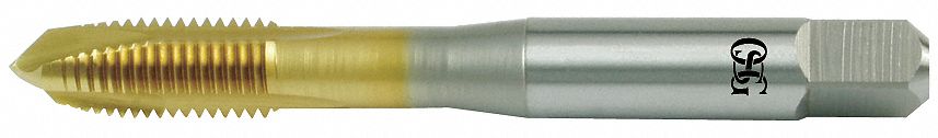 OSG 1101517605 Spiral Point Tap, 5/8"-11 UNC, H3, 2B-3B, 4-Flute Plug Chamfer, Cobalt TiN-Coated, 3-13/16 in OAL, Right Hand, for Steel/Stainless