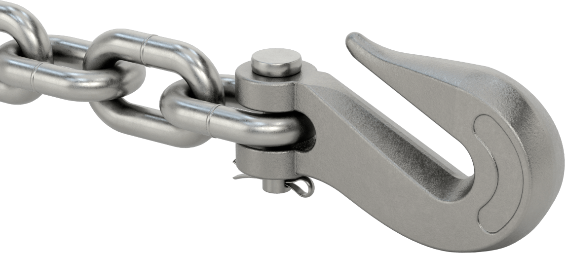 McMaster 3426T5 Transport Chain Assembly with Fittings on Ends, Made in The U.S., 20 Feet Long, Grade 43, 1/2 Trade Size