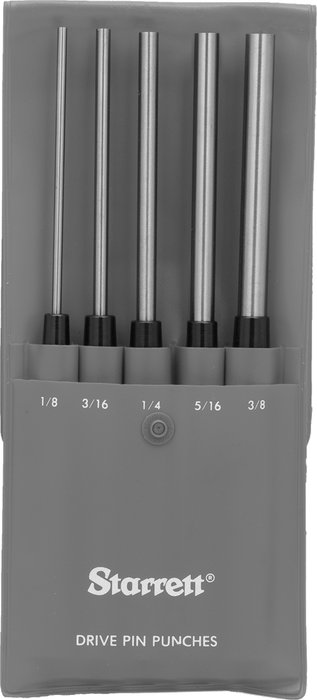 McMaster 3446A35 Starrett Pin Removal Punch Set, 5 Pieces, Model 248PC