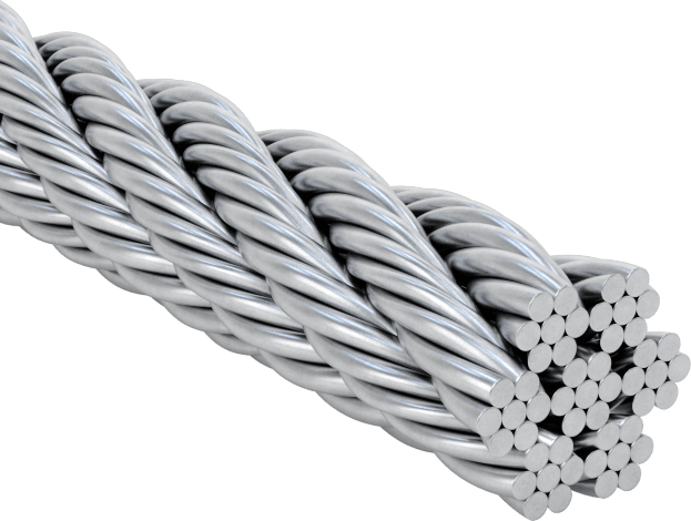 McMaster 3450T26 Galvanized Steel Wire Rope, 7 × 7 Strand Core, 3/32" Diameter, 150 lb Capacity, 100 ft Long
