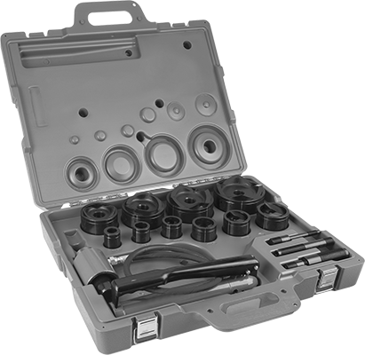 McMaster 34685A68 Stud - Driven Hole Punch 10 Punch Set with High Power Straight Hydraulic Driver - KVM Tools Inc.KV34685A68
