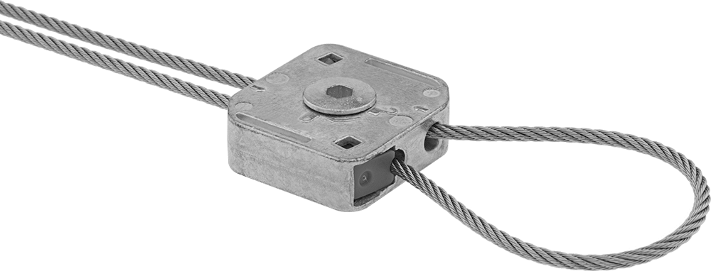 McMaster 34785T12 Quick-Adjust Wire Rope Clamp, Zinc, for 5/64" and 3/32" Rope Diameter, 100 lb, Not for Lifting