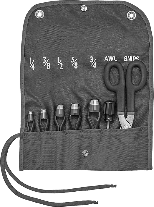 McMaster 3491A11 Hammer-Driven Hole Punch Set, 5 Punches