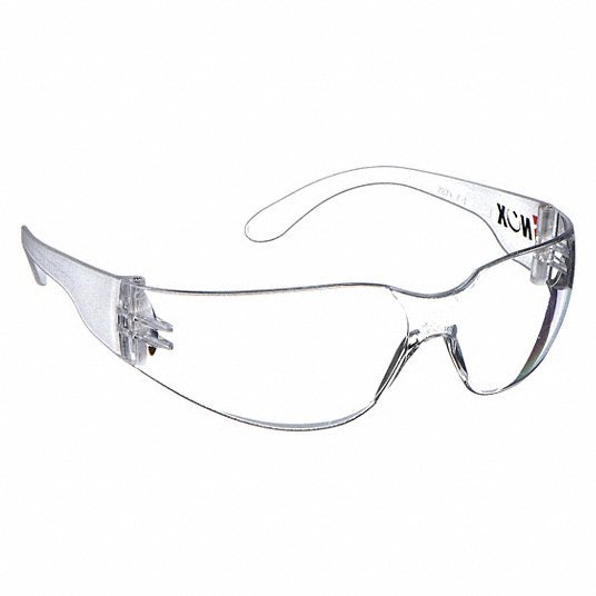 KVM Tools 1715C/AF Safety Glasses Clear Lens, Frameless, Clear Frame, Fuse Series Pk12 - KVM Tools Inc.KV34CT37