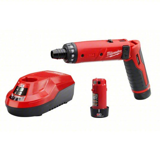 Milwaukee 2101 - 22 M4 1/4" Hex Screwdriver Kit, Includes Cordless Screwdriver, 2 Batteries, Charger - KVM Tools Inc.KV34G855