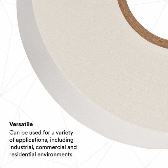 3M 10828 Electrical Tape: 3/4 in Wd, 22 yd Lg, 7 mil Thick, Vinyl, Rubber, 600 V Volt Rating, 35 White - KVM Tools Inc.KV2A228