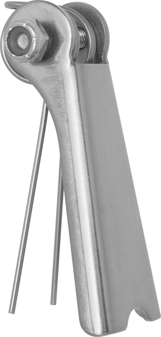 McMaster 3526T73 Spring Hook Latch Kit with Pin for Lifting, 18-8 Stainless Steel, 1-13/16" Long × 13/16" Wide × 1/2" Thick
