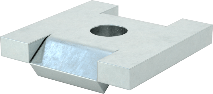 McMaster 3585T12 No-Spin Strut Channel Tab Washer, Zinc-Plated Steel, for 3/8" Rod Diameter
