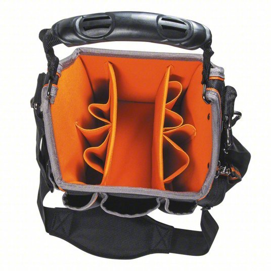 Klein 554158 - 14 Tool Tote Ballistic Nylon, Black, 11 Outside Pockets, 9 Inside Pockets - KVM Tools Inc.KV35HU76
