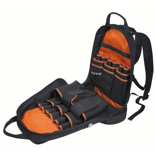 Klein 55421BP - 14 Tool Backpack 4 Outside Pockets, 35 Inside Pockets, 14 1/2 in Overall Wd, Black - KVM Tools Inc.KV35HU81