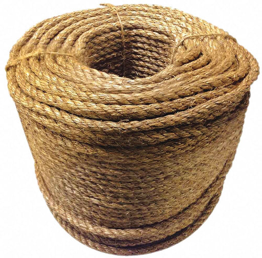 Approved Vendor 330080-NAT-01200-60013 General Purpose Utility Rope, Twisted, 1/4 in Dia, 105 lb Working Load Limit, Manila