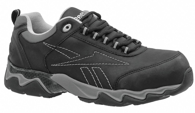 Reebok RB1062 Athletic Shoe, Men's, Size 10, W, Black, Composite Toe Cap, Removable Insole
