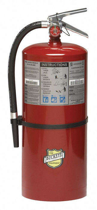 Buckeye 12120 Fire Extinguisher, 20 lb Extinguisher Capacity, 10A:120B:C, Monoammonium Phosphate